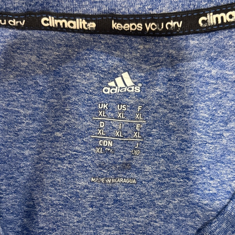 adidas Heathered Blue Long Sleeve Tee - Picture 2 of 3